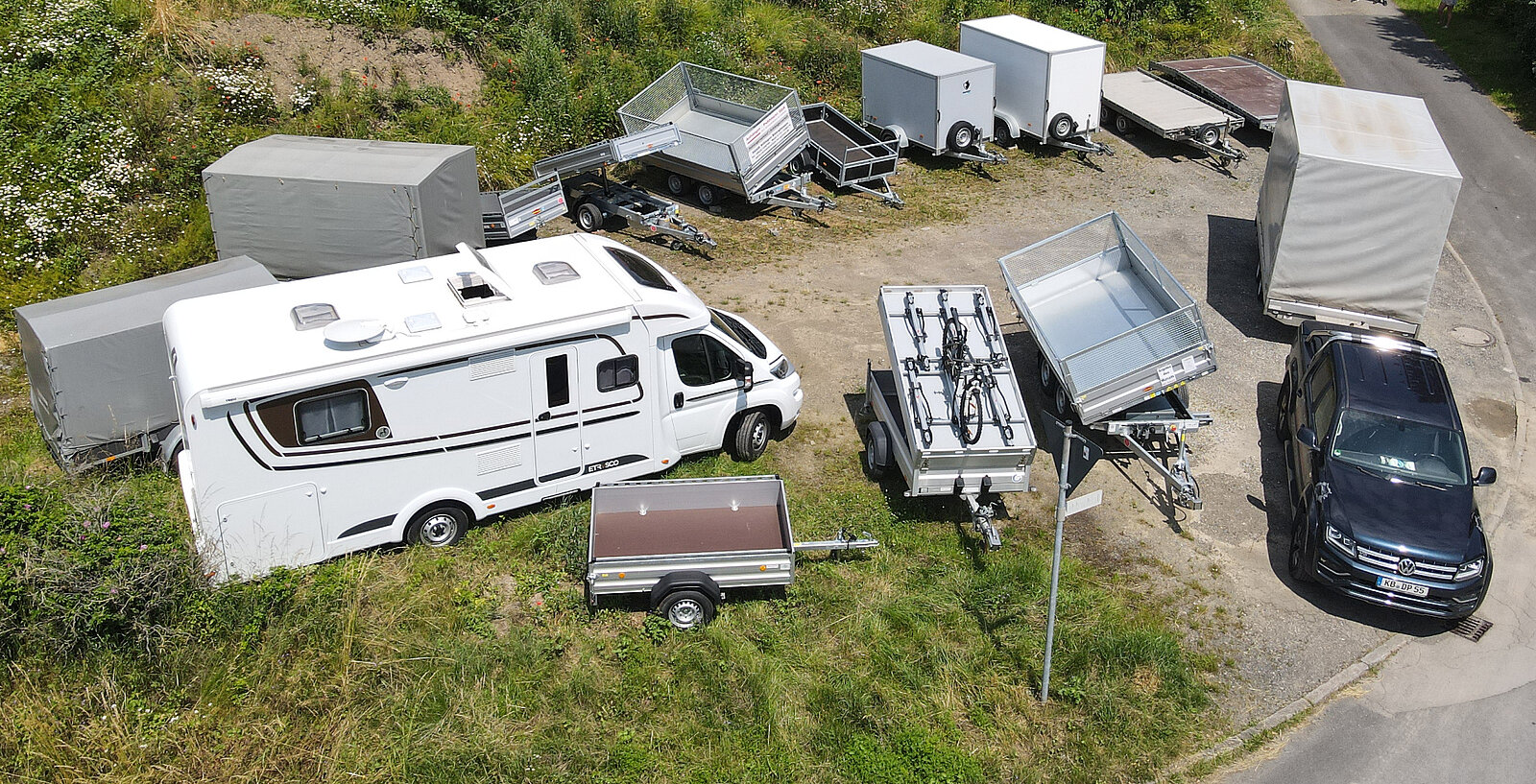 Hier sehen Sie unseren Platz von oben.